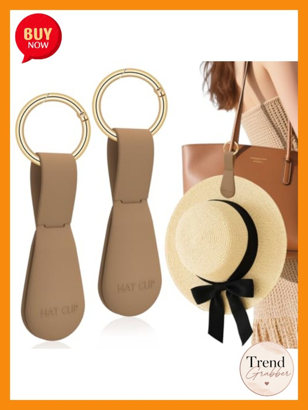 Magnetic Hat Clip for Travel Silicone Hat Holder for Bag & Beach